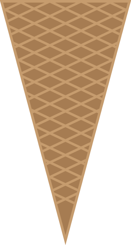 Waffle cone on the bottom